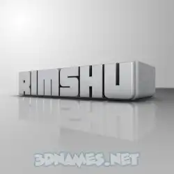 rimshu in White Metro style - 3D name wallpaper