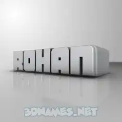 rohan in White Metro style - 3D name wallpaper