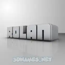 rolan in White Metro style - 3D name wallpaper