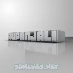 rupanjali in White Metro style - 3D name wallpaper