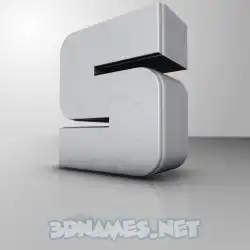 s in White Metro style - 3D name wallpaper