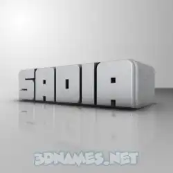 sadia in White Metro style - 3D name wallpaper