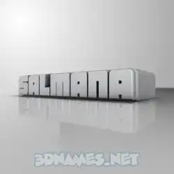 salmana in White Metro style - 3D name wallpaper