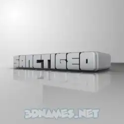 sanctigeo in White Metro style - 3D name wallpaper