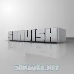 sanvish in White Metro style - 3D name wallpaper