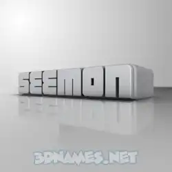 seemon in White Metro style - 3D name wallpaper