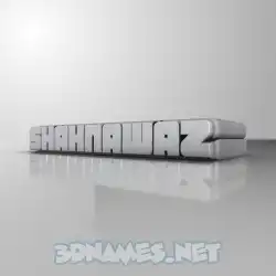 shahnawaz in White Metro style - 3D name wallpaper