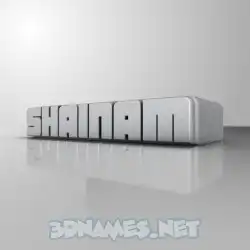 shainam in White Metro style - 3D name wallpaper