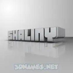 shaliny in White Metro style - 3D name wallpaper