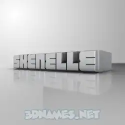 shenelle in White Metro style - 3D name wallpaper