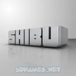 shibu in White Metro style - 3D name wallpaper
