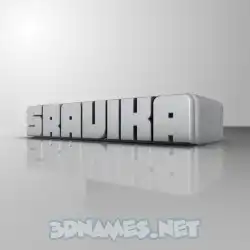 sravika in White Metro style - 3D name wallpaper