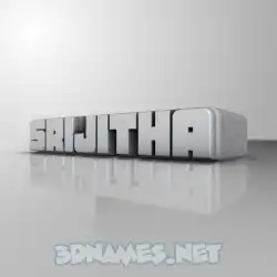 srijitha in White Metro style - 3D name wallpaper