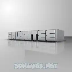 srushtee in White Metro style - 3D name wallpaper