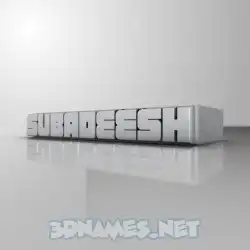 subadeesh in White Metro style - 3D name wallpaper