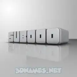 subooo in White Metro style - 3D name wallpaper