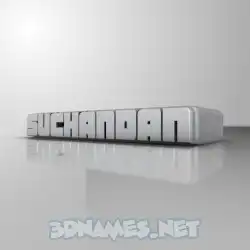 suchandan in White Metro style - 3D name wallpaper