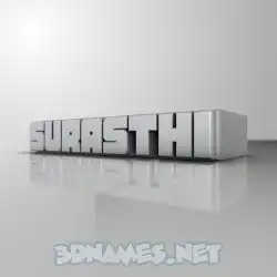 surasthi in White Metro style - 3D name wallpaper