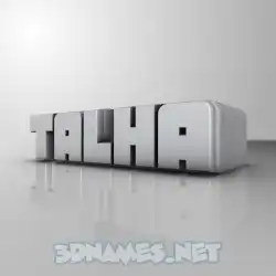 talha in White Metro style - 3D name wallpaper