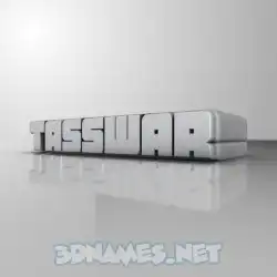 tasswar in White Metro style - 3D name wallpaper