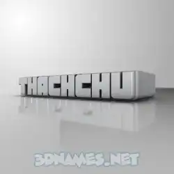 thachchu in White Metro style - 3D name wallpaper