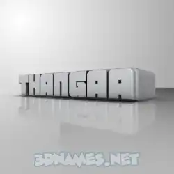 thangaa in White Metro style - 3D name wallpaper