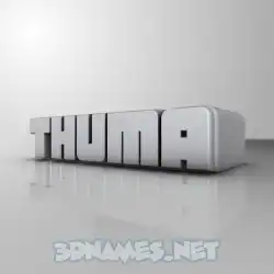 thuma in White Metro style - 3D name wallpaper