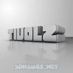 tivolz in White Metro style - 3D name wallpaper