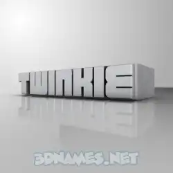 twinkie in White Metro style - 3D name wallpaper