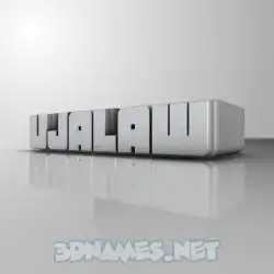 ujalaw in White Metro style - 3D name wallpaper