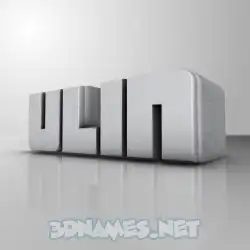 ulin in White Metro style - 3D name wallpaper