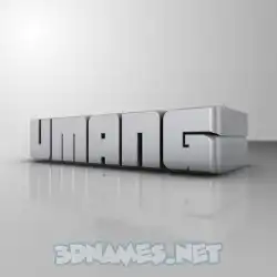 umang in White Metro style - 3D name wallpaper