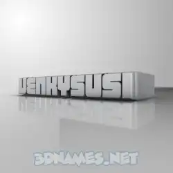 venkysusi in White Metro style - 3D name wallpaper
