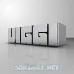 viggi in White Metro style - 3D name wallpaper