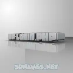 wp-login.php in White Metro style - 3D name wallpaper