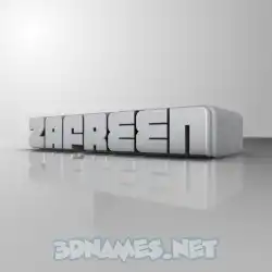 zafreen in White Metro style - 3D name wallpaper