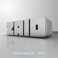 zaid in White Metro style - 3D name wallpaper