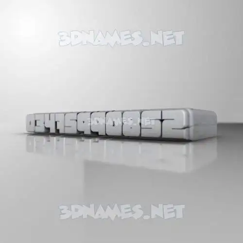 03475990852 in White Metro style - 3D name wallpaper