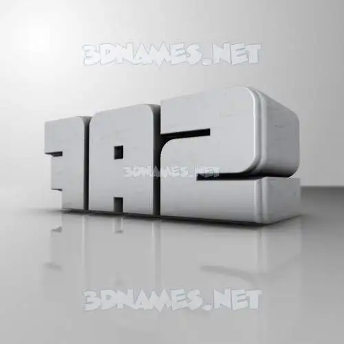 7a2 in White Metro style - 3D name wallpaper