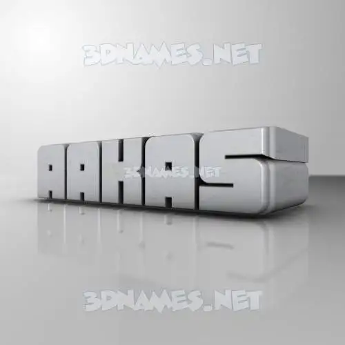 aakas in White Metro style - 3D name wallpaper