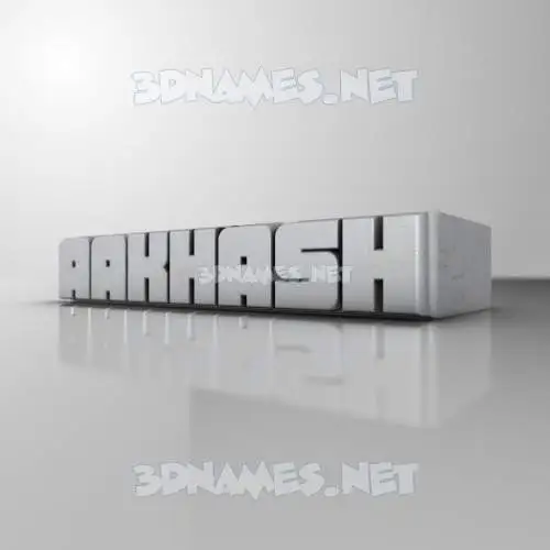 aakhash in White Metro style - 3D name wallpaper