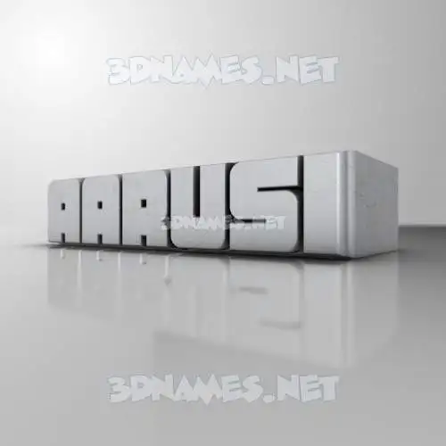 aarusi in White Metro style - 3D name wallpaper