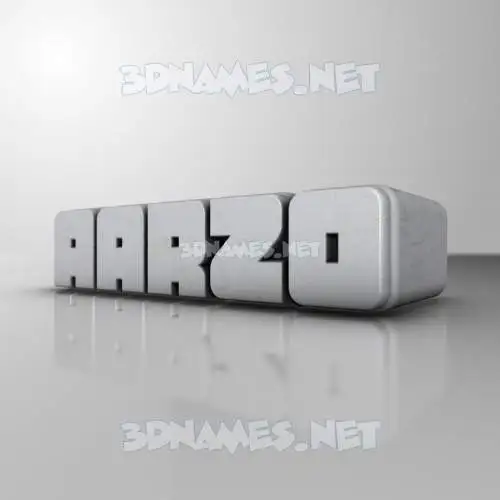 aarzo in White Metro style - 3D name wallpaper