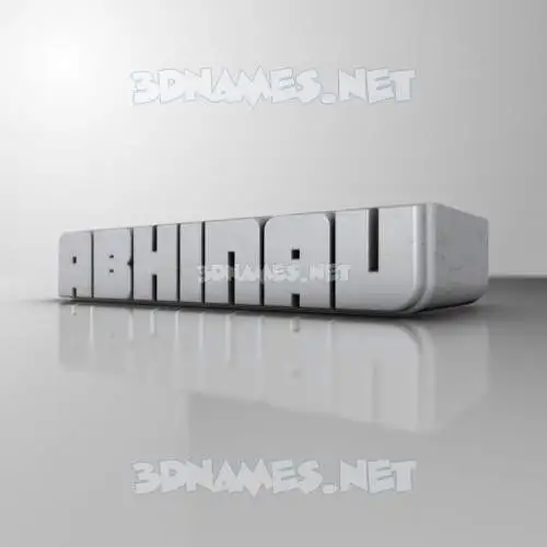 abhinav in White Metro style - 3D name wallpaper