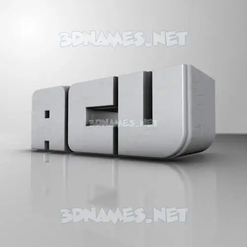 acv in White Metro style - 3D name wallpaper