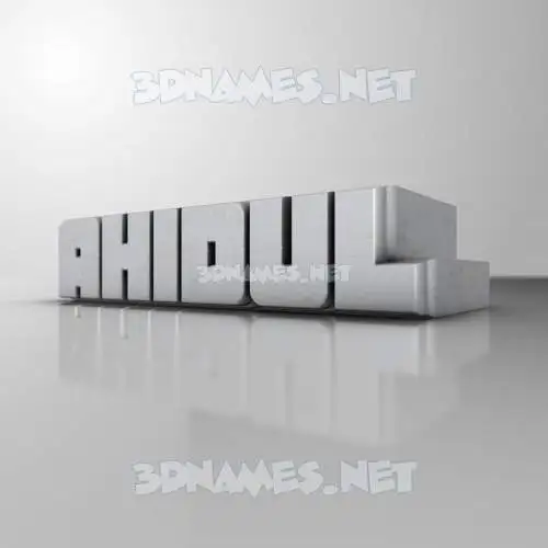 ahidul in White Metro style - 3D name wallpaper
