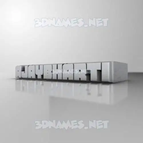 ajaybharti in White Metro style - 3D name wallpaper