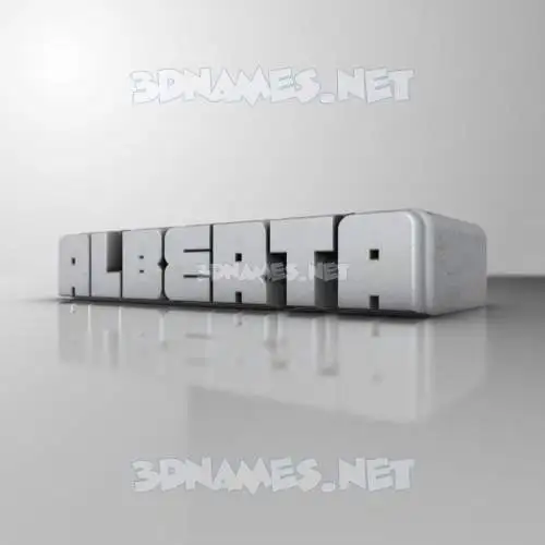 alberta in White Metro style - 3D name wallpaper