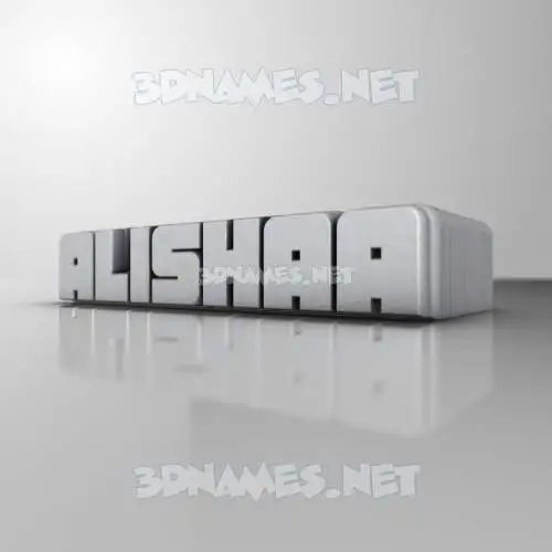 alishaa in White Metro style - 3D name wallpaper