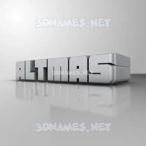 altmas in White Metro style - 3D name wallpaper